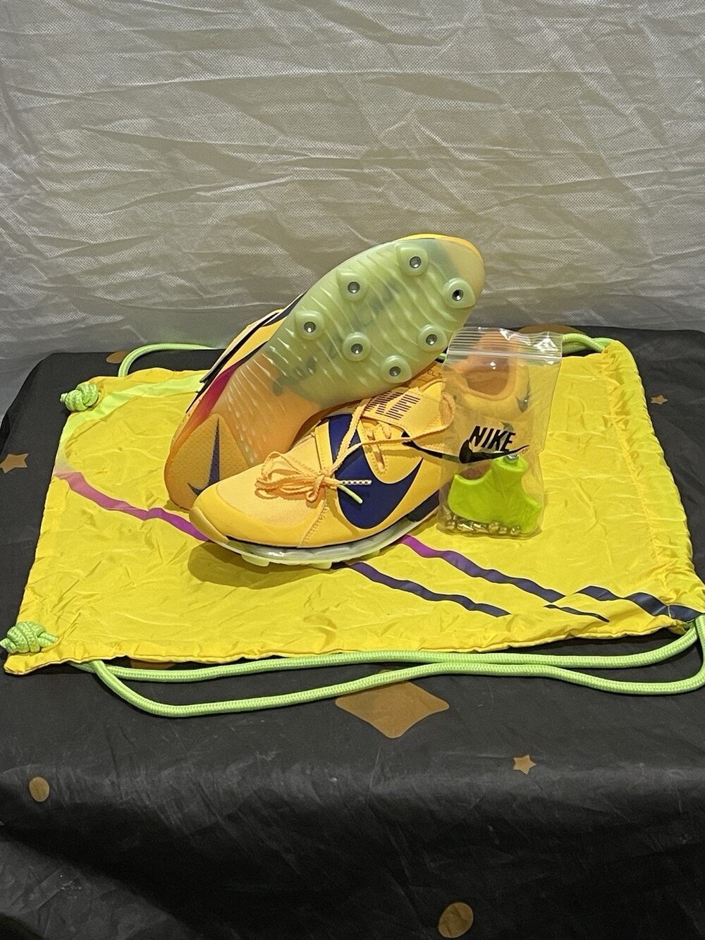New Men’s 8 Nike Long Jump Elite Citron Pulse Yellow Track Spikes FZ9326-800